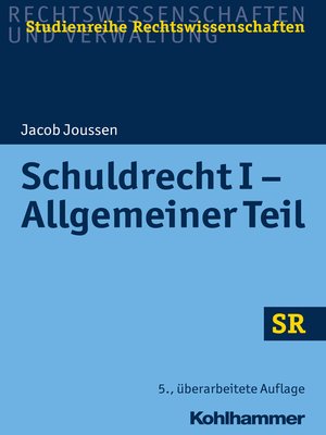 cover image of Schuldrecht I--Allgemeiner Teil